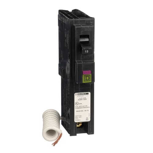 Square D by Schneider Electric Square D - HOM115DFC Homeline 15-Amp Single-Pole Dual Function Circuit Breaker, 1-Inch Format