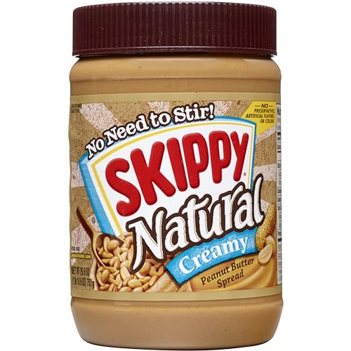 Skippy Natural Peanut Butter, Creamy, 26.5 oz