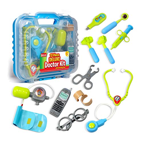 Kidzlane Doctor Kit for Kids | Kids Doctor Playset with Electronic Stethoscope | Toy Medical Kit for Kids | Pretend Play Doctor Set for Toddlers | Children