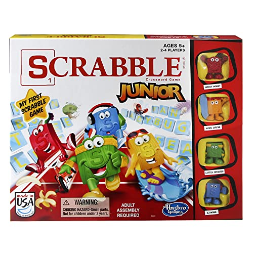 Hasbro Gaming Scrabble Junior Game, Family Educational Board Game for Kids, 2-4 Players, 5+ Years