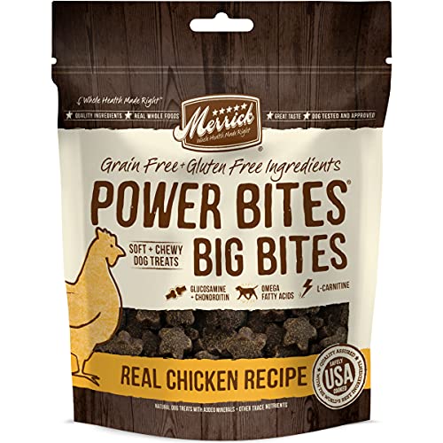 Merrick Power Bites Dog Treats Big Bites, Real Chicken Recipe - 14 oz. Bag