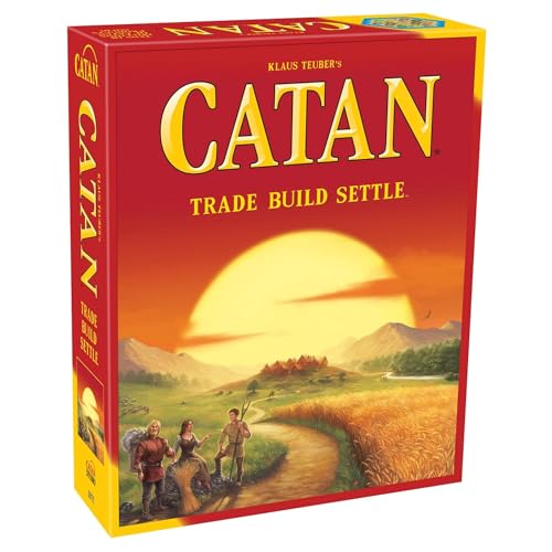 CATAN Board Game (Base Game) | Family Board Game | Board Game for Adults and Family | Adventure Board Game | Ages 10+ | for 3 to 4 Players | Average Playtime 60 Minutes | Made by Catan Studio