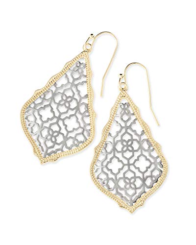 Kendra Scott Addie Drop Earrings for Women in Mixed Metal Filigree, Fashion Jewelry, 14k Gold-Plated and Rhodium-Plated