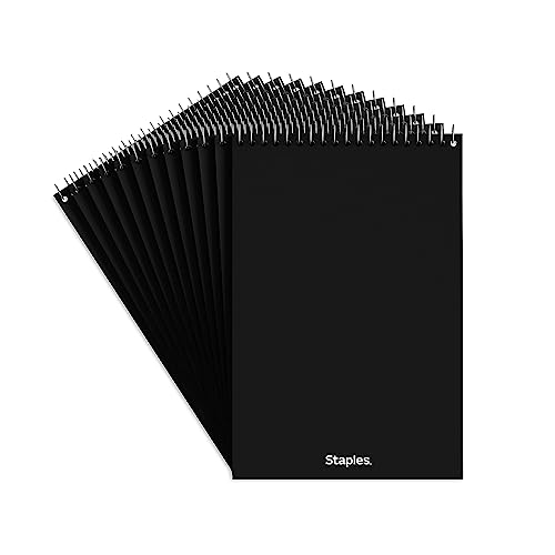 STAPLES White Paper Steno Pads, Gregg Ruled, 6" x 9", 12_Pack