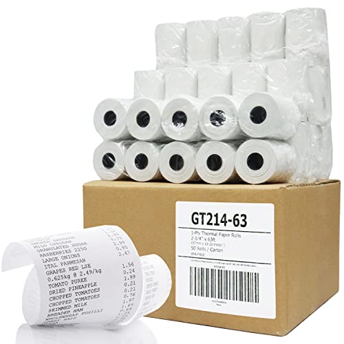 (50) Thermal Paper Rolls 2-1_4 X 63 Ingenico ICT 200 220 250 FD400 Vx520