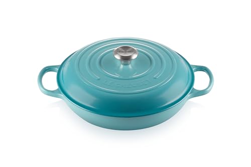 Le Creuset Enameled Cast Iron Signature Braiser, 3.5 qt., Caribbean