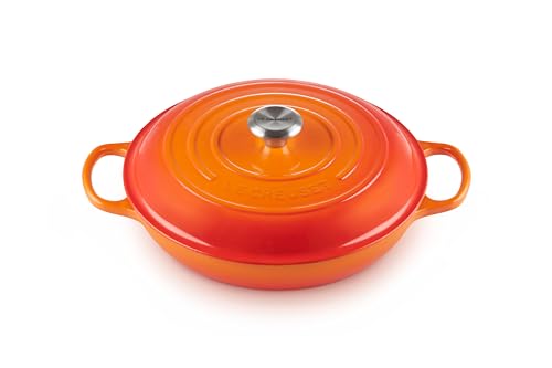 Le Creuset Enameled Cast Iron Signature Braiser, 3.5 qt., Flame