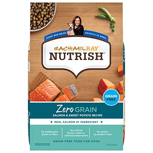 Rachael Ray Nutrish Zero Grain Dry Dog Food, Natural Dog Food with Added Vitamins, Minerals & Taurine, Salmon & Sweet Potato Recipe, 23 Pounds