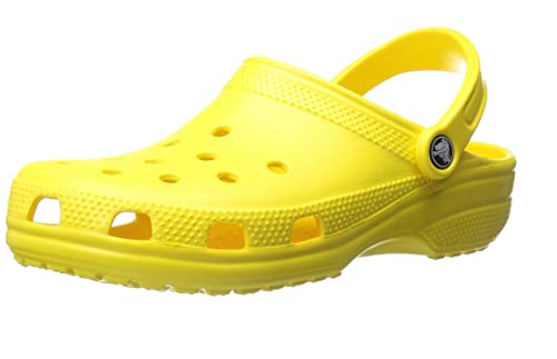 Crocs Unisex-Adult Classic Clogs (Best Sellers), Lemon, 9 Men_11 Women