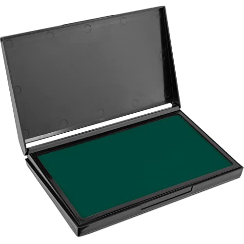 MaxMark Large Green Stamp Pad - 4-1_4" by 7-1_4" - Premium Quality Felt Pad