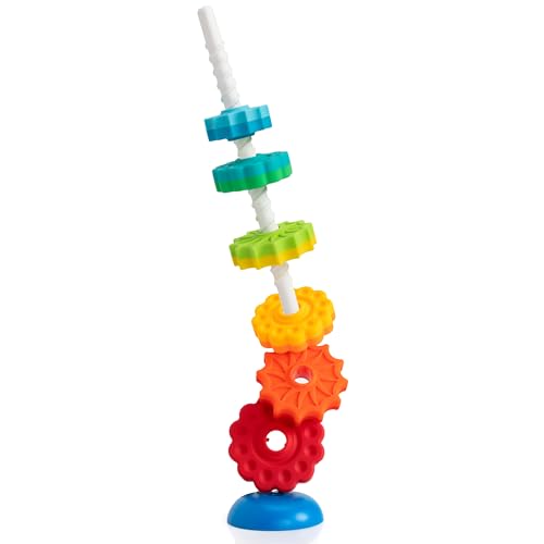 Fat Brain Toys SpinAgain - Corkscrew Stack-and-Sort Toy for Babies & Toddlers