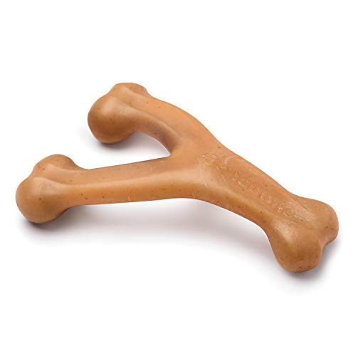 Benebone Wishbone Durable Dog Chew Toy for Aggressive Chewers, Real Chicken, Made in USA, Large