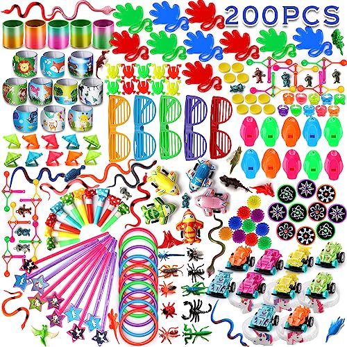 Amy&Benton Kids Birthday Party Favors for Goody Bag Fillers Pinata Fillers, Assorted Toys Gifts for Kid Carnival Prizes Box Toys for Classroom 200PCS