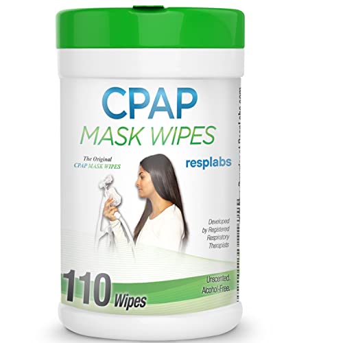 resplabs CPAP Mask Wipes for Masks, Cushions - Alcohol-free, Unscented Cleaning Wipe - (Pack of 110)