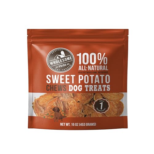 Wholesome Pride Sweet Potato Chews 100zz All-Natural Single Ingredient Dog Treats, 16 oz