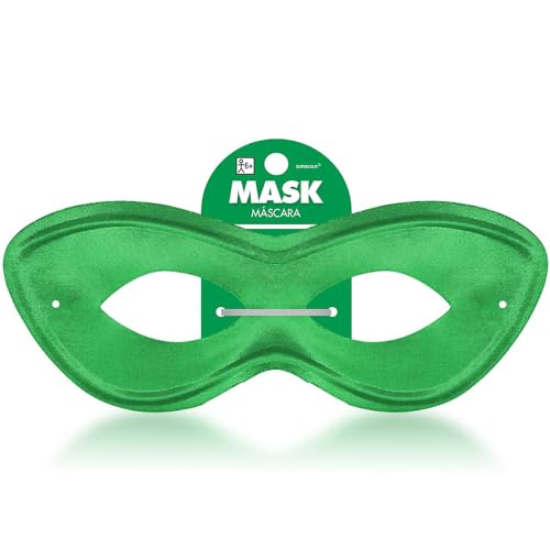 Green Super Hero Fabric Eye Mask - 2.87" x 8.25" - Durable, Comfortable & Perfect Fit - Ideal for Parties, Cosplay & More