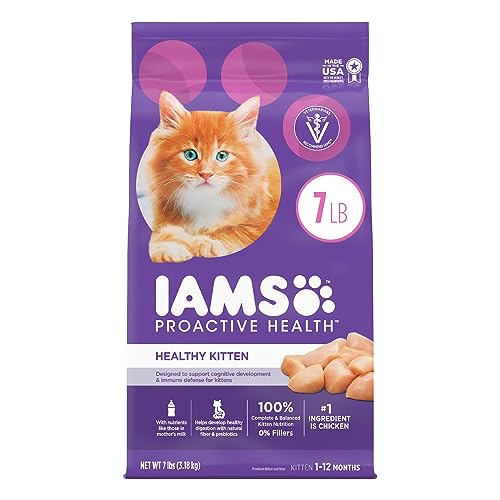 IAMS PROACTIVE HEALTH Healthy Kitten Dry Cat Food with Chicken, 7 lb. Bag