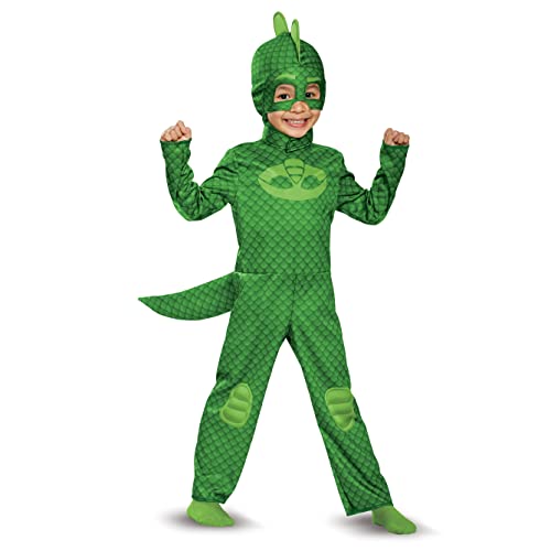 Disguise Gekko Classic Toddler PJ Masks Costume, Medium_3T-4T, Green