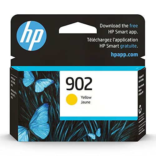 HP 902 Yellow Ink Cartridge | Works with HP OfficeJet 6950, 6960 Series, HP OfficeJet Pro 6960, 6970 Series | Eligible for Instant Ink | T6L94AN