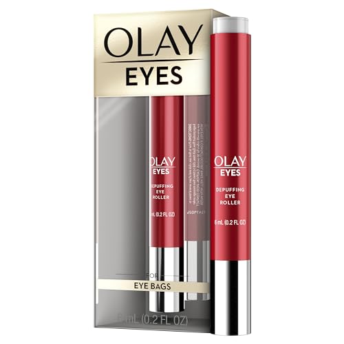 Eye Treatment by Olay Eyes Depuffing Eye Roller with Vitamin E Massages to Help Reduce Puffiness and Instantly Awaken Tired-Looking Eyes, 0.2 Fl Oz