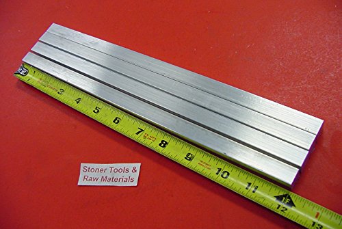 4 Pieces 1_2" X 1_2" Aluminum Square Solid BAR 12" Long +.07"_-0 6061 T6511 New Extruded Mill Stock