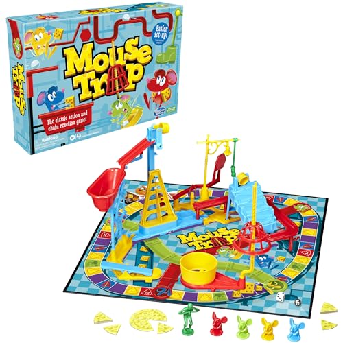 Hasbro Gaming Mouse Trap Board Game for Kids Ages 6 and Up,Classic Kids Game