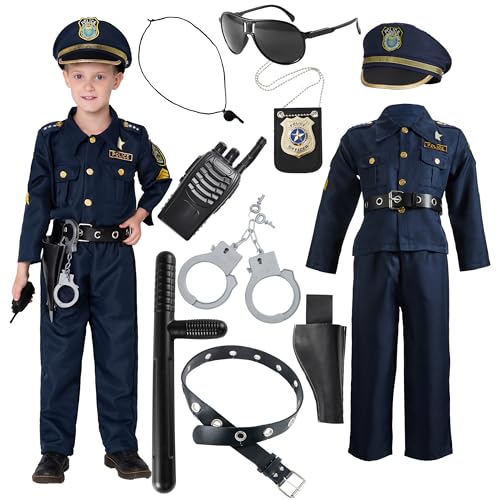 JOYIN Toy Deluxe Police Officer Costume and Role Play Kit for Kids Halloween Cosplay (Medium)