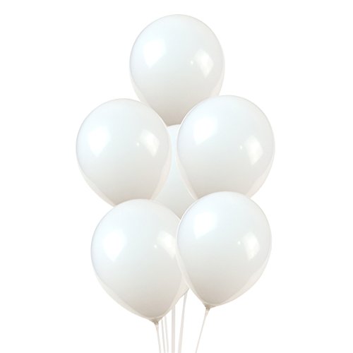 White Balloons,100-pcs,12-Inch Latex Balloons