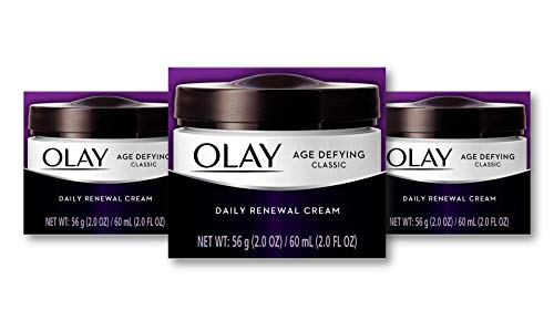 Olay Age Defying Classic Daily Renewal Cream, Face Moisturizer, 2 Oz (Pack of 3)