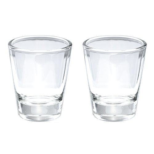 Thirsty Rhino Karan, Round 1.5 oz Shot Glass with Heavy Base, Clear Glass