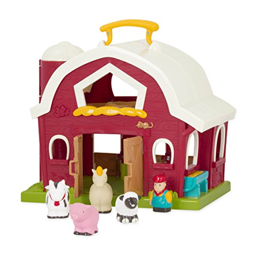 Battat – Classic Barn Playset – Farm Toys For Toddlers – Farm Animals – Farmer