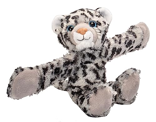 Wild Republic Huggers, Snow Leopard Plush Toy, Slap Bracelet, Stuffed Animal, Kids Toys, 8 inches