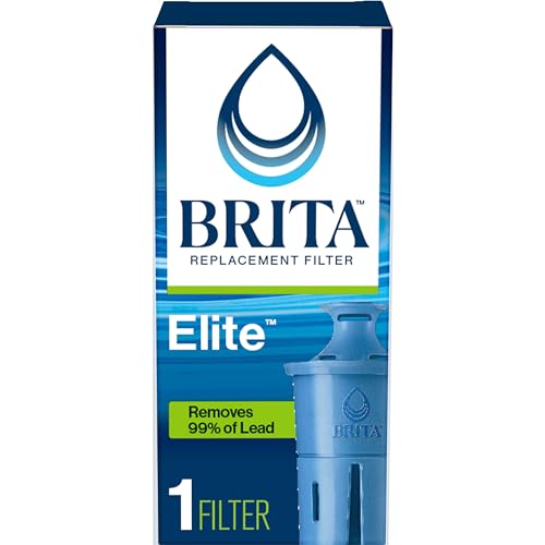 Brita Elite Water Filter Replacement for Pitchers and Dispensers, BPA-Free, Reduces 99zz of Lead, Lasts Six Months or 120 Gallons, Includes 1 Pitcher Replacement Filter