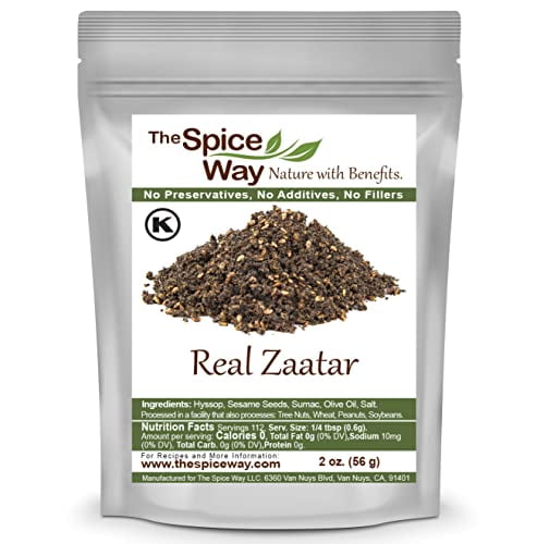 The Spice Way - Real Zaatar with Hyssop spice blend | 2 oz | (No Thyme that is used as an hyssop substitute). With sumac. No Additives, No Perservatives, (Za