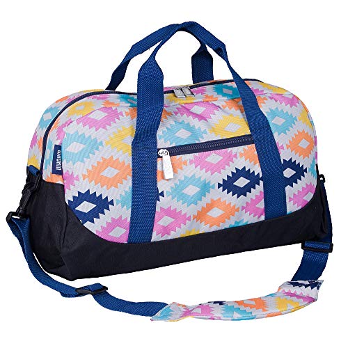 Wildkin Kids Overnighter Duffel Bags for Boys & Girls, Perfect for Early Elementary Sleepovers Duffel Bag for Kids, Carry-On Size & Ideal for School Practice or Overnight Travel Bag (Aztec)