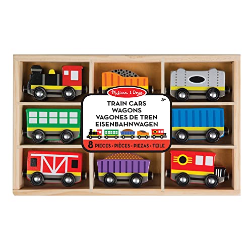 Melissa & Doug 15186 Train Cars Wagons DE Tren Railway Wagon 8 Pieces