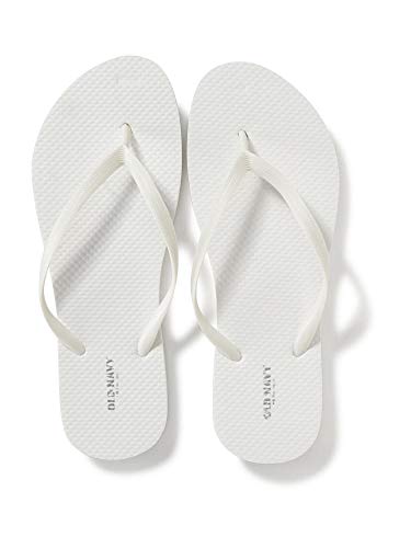Old Navy Flip Flop Sandals for Woman, Great for Beach or Casual Wear (8, White)