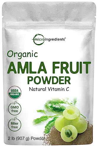 Organic Amla Powder (Amalaki) | 32oz, India Origin Gooseberry Powder | Rich in Vitamin C, Antioxidants, Supports Immune, Digestive & Skin Health, Non-GMO, Vegan & Keto Friendly