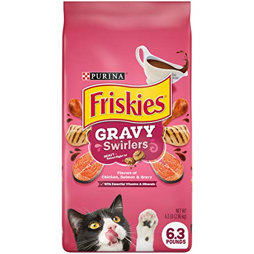 Purina Friskies Dry Cat Food, Gravy Swirlers - 6.3 lb. Bag