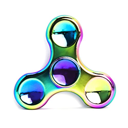 Rainbow Anti-Anxiety Fidget Spinner [Metal Fidget Spinner] Figit Hand Toy for Relieving Boredom ADHD, Anxiety (Round)