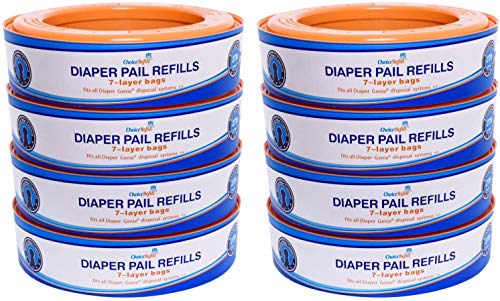 ChoiceRefill Compatible with Diaper Genie Pails, 8-Pack, 2160 count