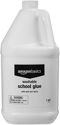 Amazon Basics All Purpose Washable School White Liquid Glue - Great for Making Slime, Single Pack , 1 gallon