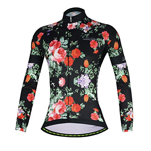 Aogda Cycling Clothing Long Sleeve Bike Shirts Women Winter Thermal Cycling Jerseys Jacket Coat (Jerseys, S)