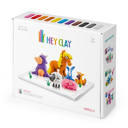 Hey Clay Animals - 18 Can Modeling Air-Dry Clay & Interactive App - Arts & Crafts for Ages 3 to 11 (18)