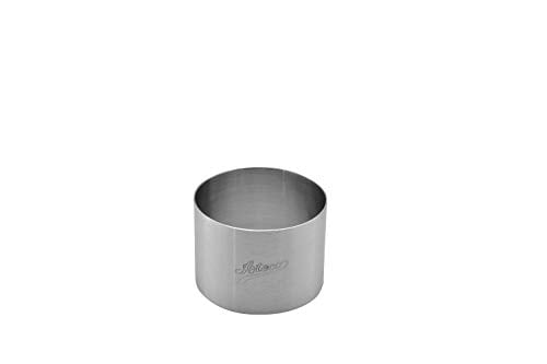 Ateco Round Cake Ring and Dessert Mold Baking Supply, 2.375 x 1.75-Inches High, Silver