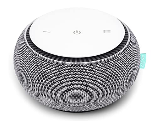 SNOOZ Smart White Noise Machine - Real Fan Inside for Non-Looping White Noise Sounds - App-Based Remote Control, Sleep Timer, and Night Light - Cloud