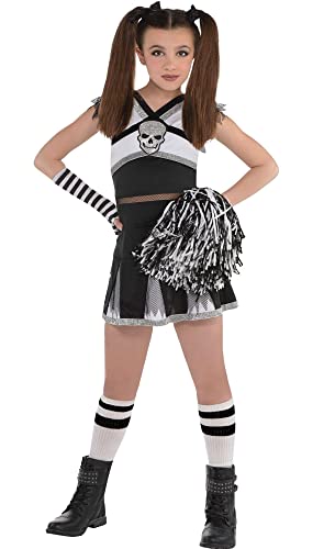 amscan Cheerleader Costume, Rah Rah Rebel -Children Medium -8-10, Black