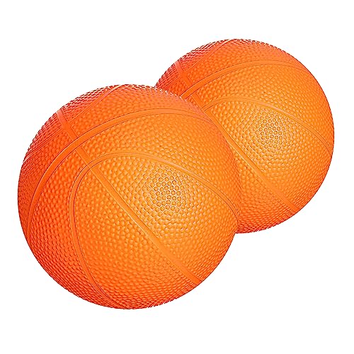 Botabee | Set of 2 Kids Basketball - 6 Inch Mini Rubber Ball for Little Tikes - Toddler Balls for Indoor_Outdoor Play - Ideal Gift Toy for Boys - Lightweight and Soft Replacement Toys (Orange)