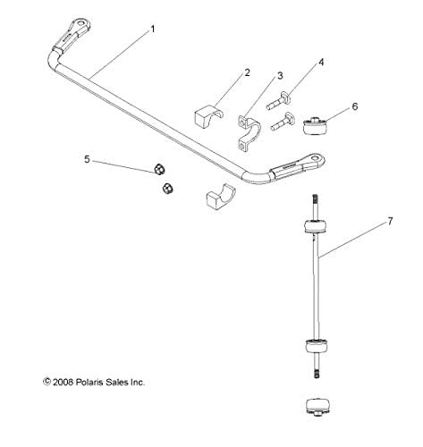 Polaris Ranger Stabilizer Bar Linkage Assembly, Genuine OEM Part 1542660, Qty 1