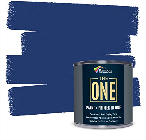 THE ONE Paint & Primer: Most Durable All-in-One Furniture Paint, Cabinet Paint, Front Door Paint, Wall Paint, Bathroom, Kitchen - Fast Drying Craft Paint Interior_Exterior (Blue, Matte, 8.5oz)